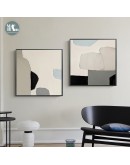 Abstract black and white art painting texture Canvas Print Painting Minimalist Poster Wall Art Pictures  Living Room Home Decor