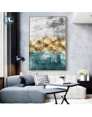 Modern Wall Art Canvas Painting Golden fortune tree Abstract Golden Art Poster Print Wall Picture for Living Room Porch Decor