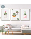 Nordic Green plant cactus flowers wall art Canvas posters Painting Prints Abstract Picture for Living Room Morden art Home Decor