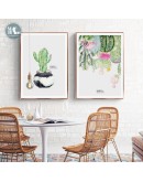 Nordic Green plant cactus flowers wall art Canvas posters Painting Prints Abstract Picture for Living Room Morden art Home Decor