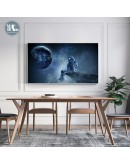 Nordic Space spaceship Wall Art Canvas Painting astronaut modern Art Poster Print Wall Picture for Living Room dining Decor