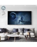 Nordic Space spaceship Wall Art Canvas Painting astronaut modern Art Poster Print Wall Picture for Living Room dining Decor