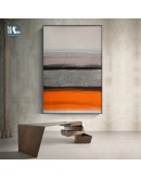 Modern Abstract Orange geometric color block texture Canvas Art Paintings For Living Room Posters Prints Wall Poster Home Decor