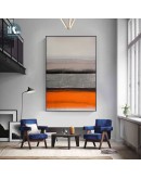 Modern Abstract Orange geometric color block texture Canvas Art Paintings For Living Room Posters Prints Wall Poster Home Decor