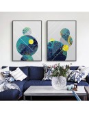 Nordic abstract geometry mountain Wall Art Canvas Poster and Print Canvas Painting Decorative Picture for Living Room Home Decor