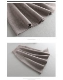  Fall Winter Knitted Skirt for Women High Waisted Double Pocket Midi Sweater Skirts Thick Warm A-Line Faldas Mujer