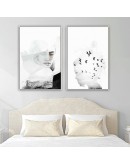 Nordic Abstract Figures wall art Canvas Painting Prints Black White Girls Posters for Living Room Morden contracted Home Decor