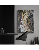 Black White line Wall art  canvas painting posters Abstrac building landscape Pictures for Living Room morden print Nordic Decor