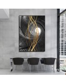 Black White line Wall art  canvas painting posters Abstrac building landscape Pictures for Living Room morden print Nordic Decor