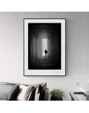 Nordic Abstract line Alphabet black white figures wall art Canvas posters Painting Prints Picture for Living Room Decor NO Frame