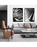 Nordic Black White art wall art Canvas Painting posters Prints Abstract building Picture for Living Room Morden Home Decor