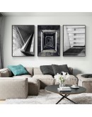 Nordic Black White art wall art Canvas Painting posters Prints Abstract building Picture for Living Room Morden Home Decor