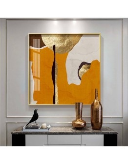 Abstract gold foil art geometric rings Poster Print HD Wall Art Pictures for Living Room Office Home Decor Nordic luxurious