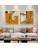 Abstract gold foil art geometric rings Poster Print HD Wall Art Pictures for Living Room Office Home Decor Nordic luxurious