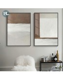 Modern Texture geometric Brown color block Wall Poster Print Canvas Abstract art painting pictures Living Room Home Decor