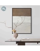 Modern Texture geometric Brown color block Wall Poster Print Canvas Abstract art painting pictures Living Room Home Decor