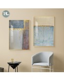 Golden tree abstract geometric gold foil lines Wall Poster Print Modern Canvas Painting Art Living Room home Decor Pictures