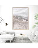 Nordic Abstract Sea river beach Wall Art Canvas Painting pink Retro Poster Print Wall Picture for Living Room dinner room Decor