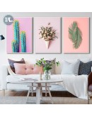 Nordic Poster Floral Leaf Pineapple Wall Art Canvas Painting Botanical Posters and Prints Wall Pictures for Living Room