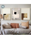 Minimalist Wall Art Canvas Painting Modern Abstract color block Art Poster Print Wall Picture for Living Room Nordic Decor