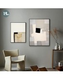 Minimalist Wall Art Canvas Painting Modern Abstract color block Art Poster Print Wall Picture for Living Room Nordic Decor