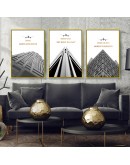 Nordic Black White Building Art wall art Canvas Painting Prints Abstract Posters for Living Room Morden contracted Home Decor