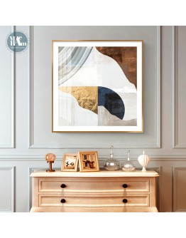 Golden Abstract Canvas Print Paintings square gold foil Poster Wall Art Pictures on Canvas Living Room Office Home Decor