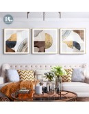 Golden Abstract Canvas Print Paintings square gold foil Poster Wall Art Pictures on Canvas Living Room Office Home Decor