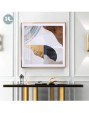 Golden Abstract Canvas Print Paintings square gold foil Poster Wall Art Pictures on Canvas Living Room Office Home Decor