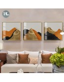 Light  Morden Golden mountain wall art Canvas HD Prints Posters H-orange Wall Pictures for living room dinner room decor