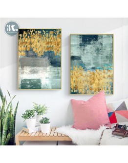 Abstract Brush painting texture Canvas Print Paintings golden Poster Wall Art Pictures on Canvas Living Room Office Home Decor