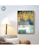 Abstract Brush painting texture Canvas Print Paintings golden Poster Wall Art Pictures on Canvas Living Room Office Home Decor