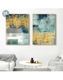 Abstract Brush painting texture Canvas Print Paintings golden Poster Wall Art Pictures on Canvas Living Room Office Home Decor