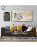 Abstract golden geometric stone lines texture wall art Canvas Painting Prints Posters wall Picture for Living Room bedroom Decor