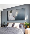 Healing Beauty Figures Back view Birds Canvas Art Painting For Living Room Bedroom Posters And Prints Wall Poster Decor Nordic