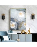 Nordic Abstract ink stone lines Wall Art Canvas Painting blue Poster Print Wall Picture for Living Room dinner room Morden Decor