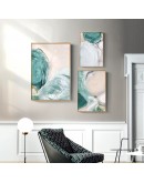 Watercolor abstract oil painting texture Green Canvas Art Paintings For Living Room Bedroom Posters And Prints Wall Poster Decor