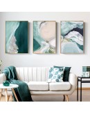 Watercolor abstract oil painting texture Green Canvas Art Paintings For Living Room Bedroom Posters And Prints Wall Poster Decor