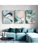 Watercolor abstract oil painting texture Green Canvas Art Paintings For Living Room Bedroom Posters And Prints Wall Poster Decor