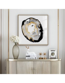 Nordic Golden agate line wall Art Canvas Poster Painting Black White Decoration Picture for living room Morden Print Home Decor