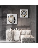 Nordic Golden agate line wall Art Canvas Poster Painting Black White Decoration Picture for living room Morden Print Home Decor