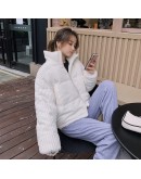   Style Winter Coat Women Corduroy Jacket Yellow Crop Puffer Jacket Short Oversize Clothing Ropa De Invierno Mujer