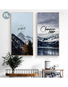 Nordic Decorative Beatiful Landscape wall art Canvas posters Painting Prints vertical wall pictures for Living Room Home Decor