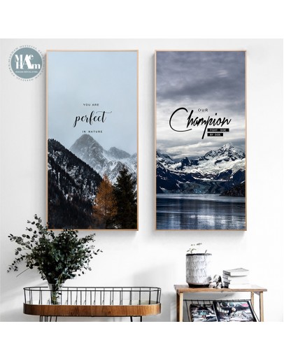 Nordic Decorative Beatiful Landscape wall art Canvas posters Painting Prints vertical wall pictures for Living Room Home Decor