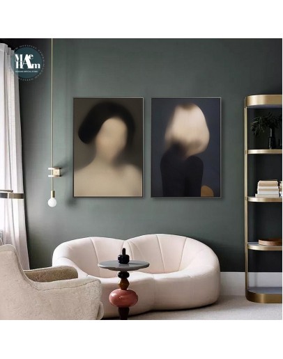 Nordic style Hazy girl Wall Art picture Romantic Canvas prints Literature and art Girls bedroom livingroom Painting home decor