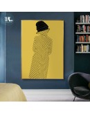 able modern character wearing a hat Wall Art Canvas Painting Abstract Art Poster Print Wall Picture for Living Room Decor