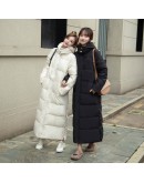 Plus Size Winter Cotton Jacket Women   Hooded X-Long Parka BF Style Loose Thick Warm Padded Snow Wear Puffer Coat