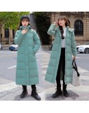 Plus Size Winter Cotton Jacket Women   Hooded X-Long Parka BF Style Loose Thick Warm Padded Snow Wear Puffer Coat