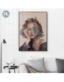 Nordic Anime Alien Girl Canvas Painting Bird Leaf Flowers Butterfly Poster Print Wall Art For Living Room Girl Room Home Decor