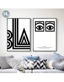 Nordic Minimalist Canvas Painting Abstract Eyes Prints Art Posters Prints Geometry letter Wall Picture Living Room home decor